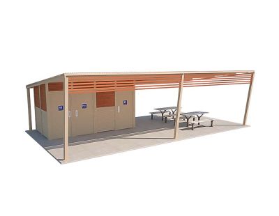 Atlantis 3 Shelter Toilet Building with Paperbark and Cedar colour scheme